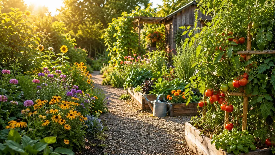 Garten im Sommer