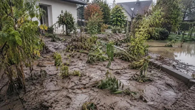Garten nach hochwasser