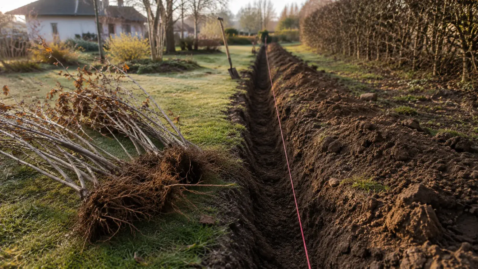 Hecke pflanzen Anleitung: Bodenvorbereitung, Pflanzschnur, Anwachs-Bewässerung
