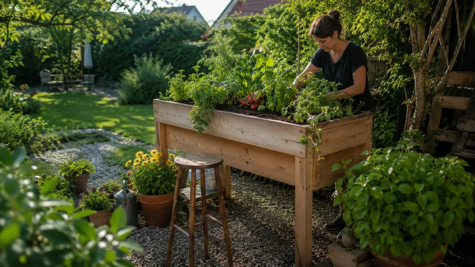 Hochbeet für Senioren: ergonomische Höhe, Erreichbarkeit, Pflanzen