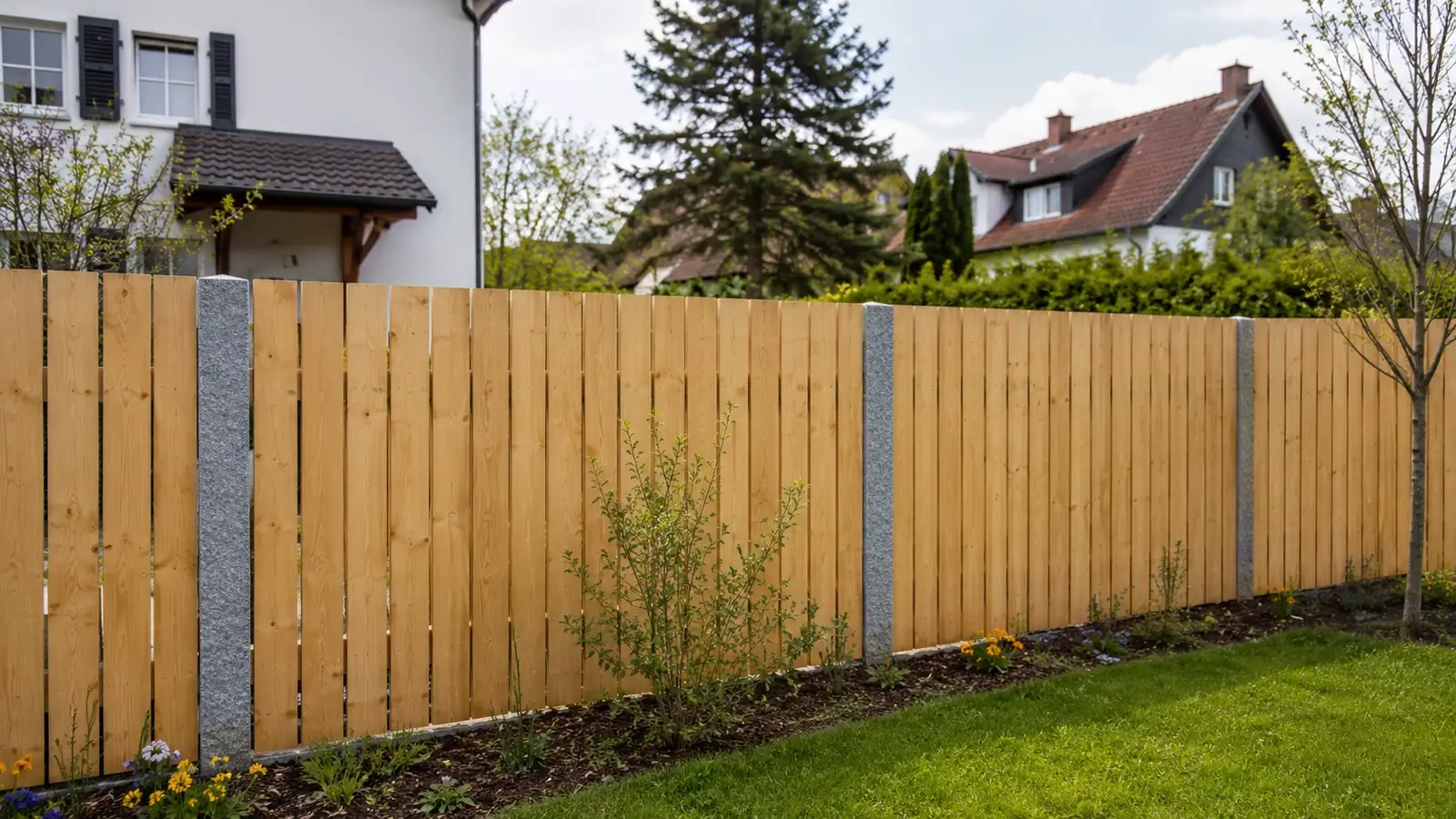 Holzzaun selber bauen im Garten
