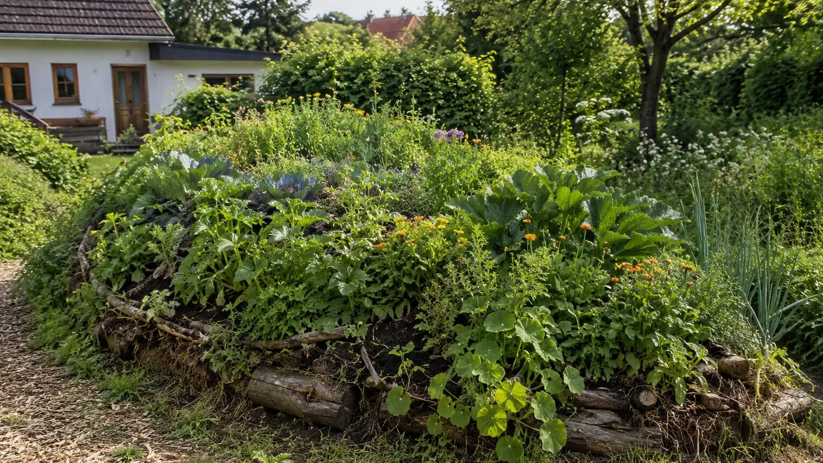 Hügelbeet anlegen im Garten