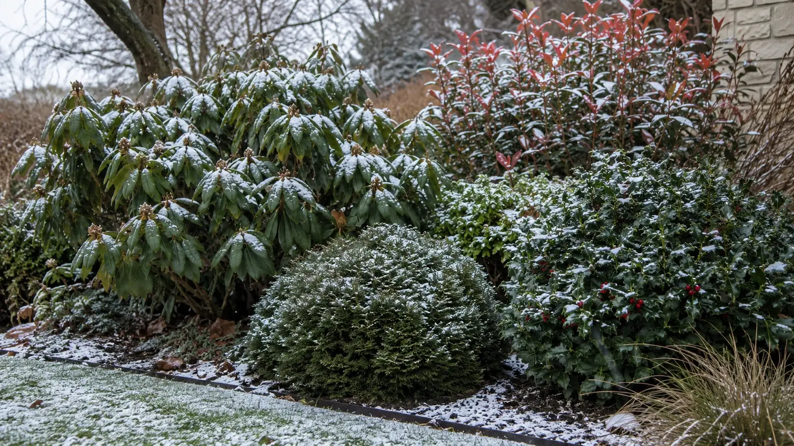 Immergrüne Sträucher Vergleich im Garten