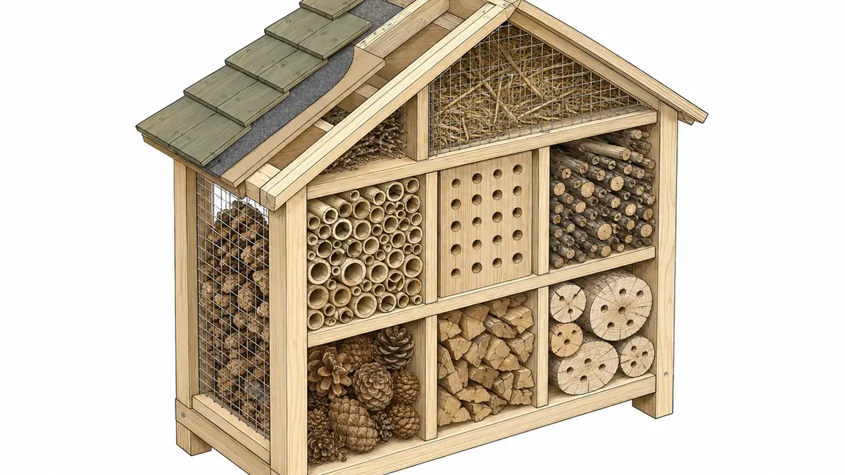 Insektenhotel bauen: skizze