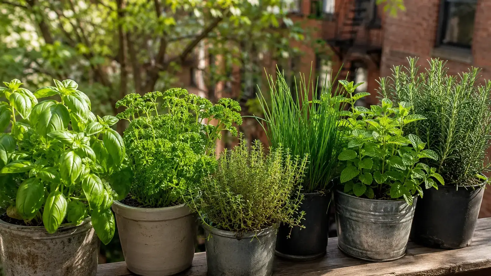 Kräuter für den Balkon im Garten