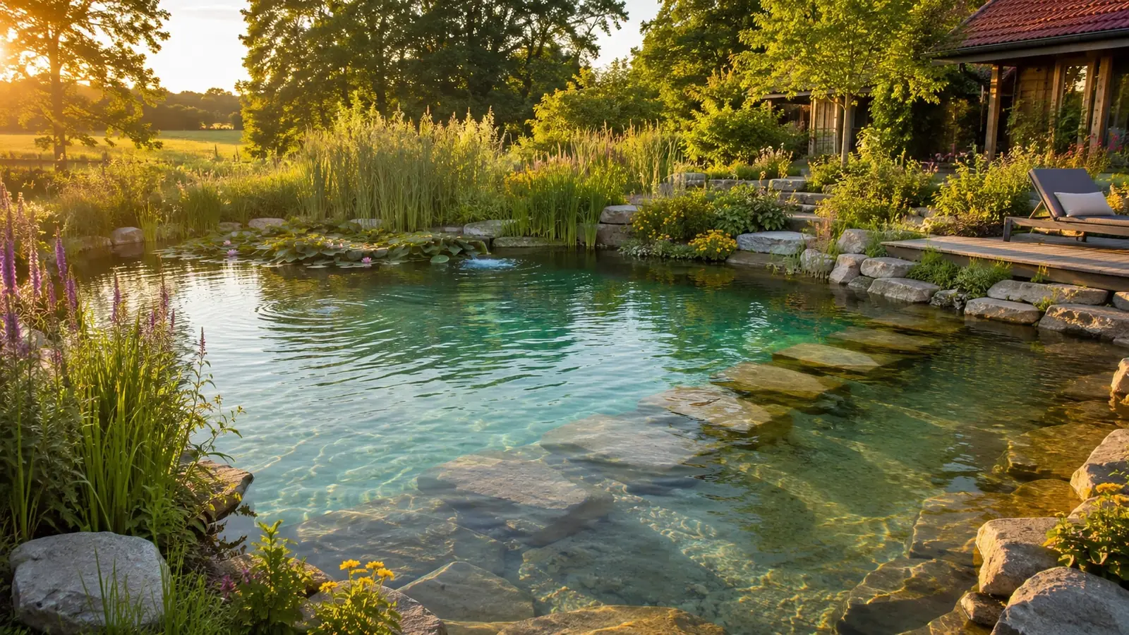 Naturpool bauen im Garten