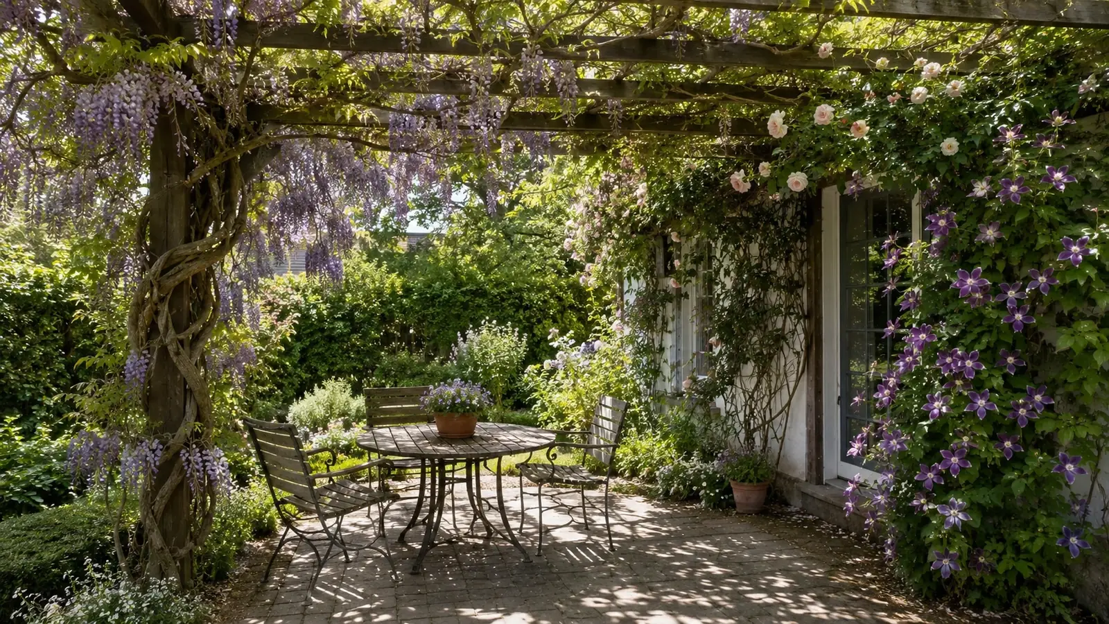 Pergola bepflanzen im Garten