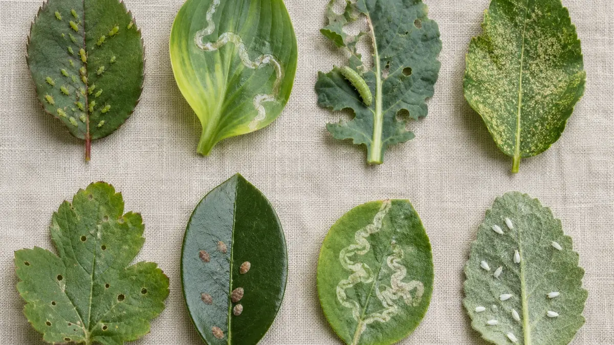 Schädlinge Übersicht: flatlay