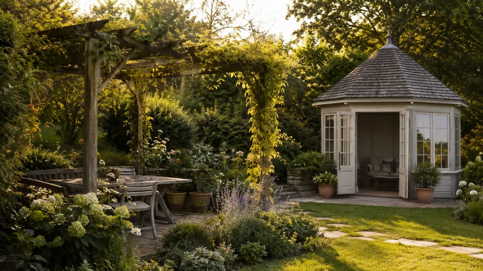 Wintergarten vs Pergola vs Pavillon: Drei Optionen für Außenwohnraum